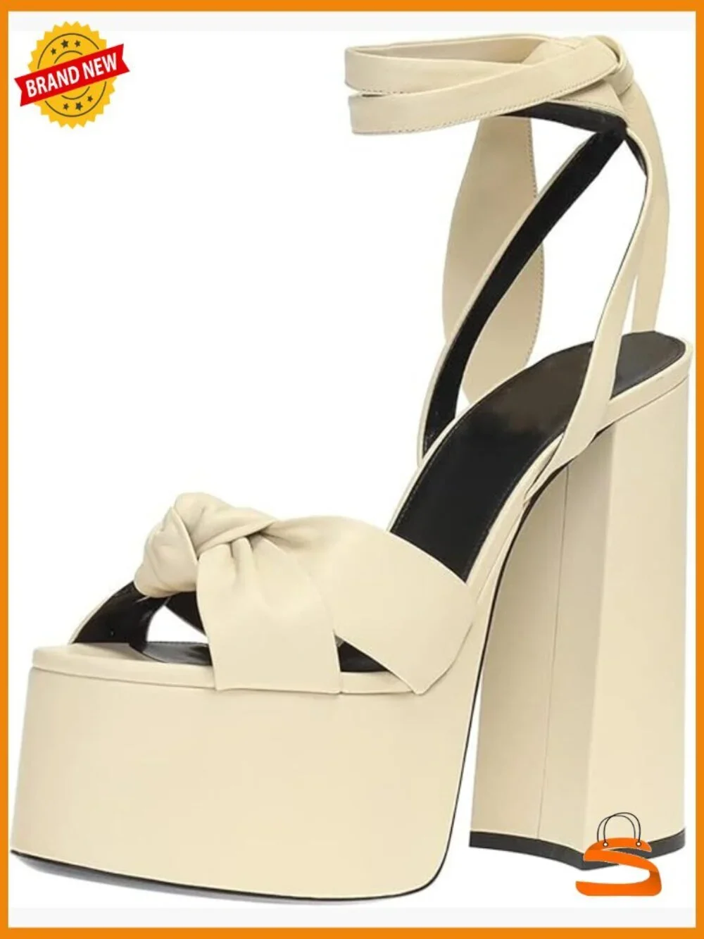 Lace Up Chunky Heel Platform Sandals Open Toe Slingback Ankle Strap Bow